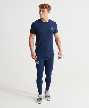 Superdry Training Flex Férfi Pólók Kék | TYLFH5719